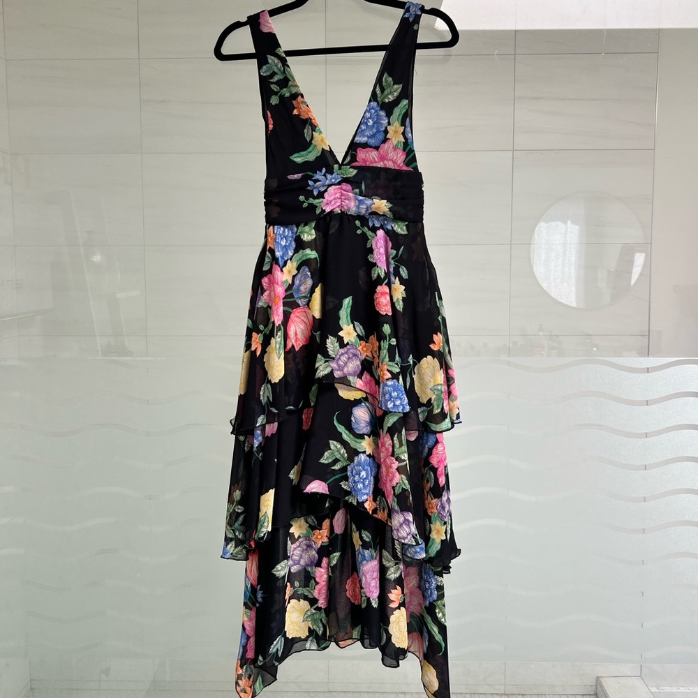 Stunning colorful sleeveless midi TOPSHOP dress, size 4, LIKE BRAND NEW